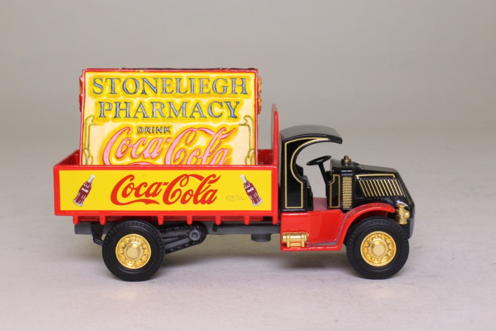 Matchbox Collectibles YPC03; 1920 Mack AC Truck; Coca-Cola; Stoneliegh Pharmacy Billboard